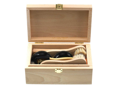 Wax polish boxed shoe cleaning kit