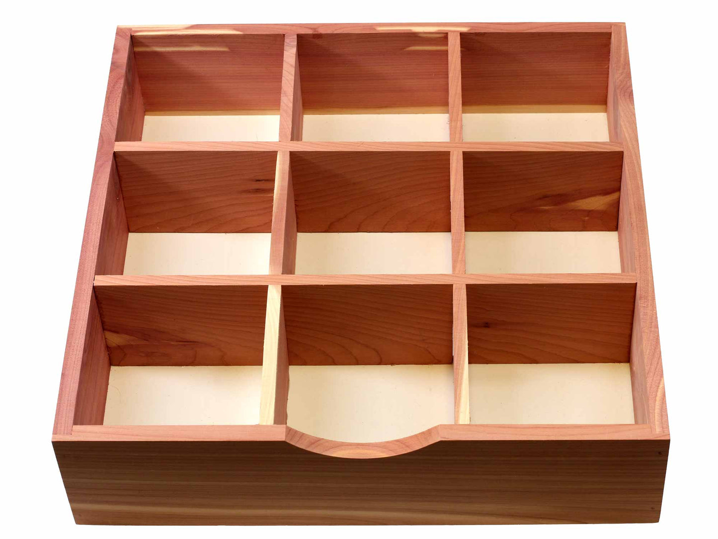 31cm x 31cm Cedar Wood Sock and Tie Organiser