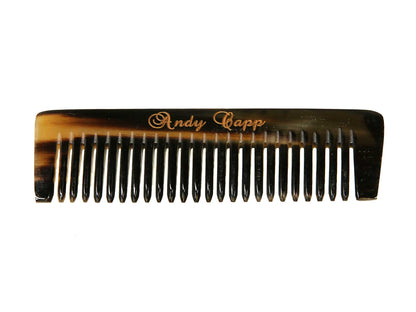 Engraved pocket comb in ox horn