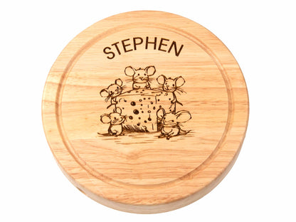 Mouse themed Personalised Cheese Board Gift Set