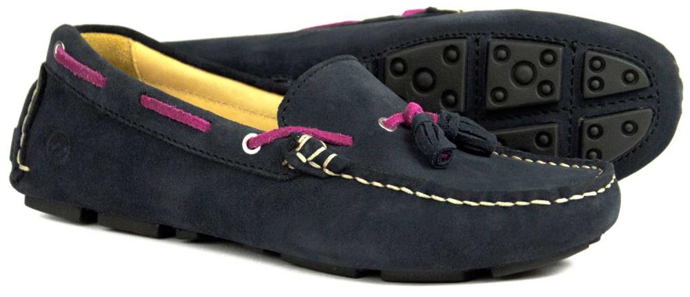 Orca Bay Sicily Navy Suede Ladies Tassel Loafer