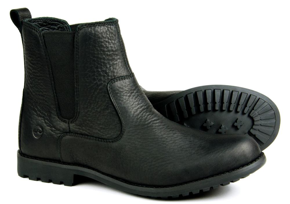 Cotswold Ladies Black Leather Chelsea Boot with Rubber sole