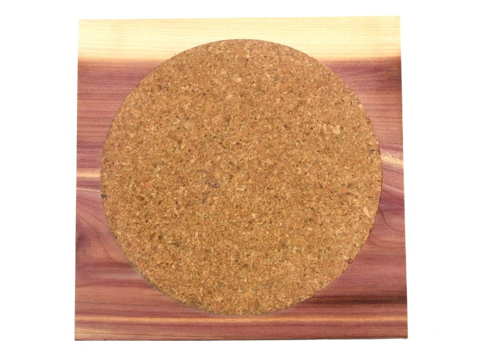 square cedar wood coaster drink mat 95mm x 95mm