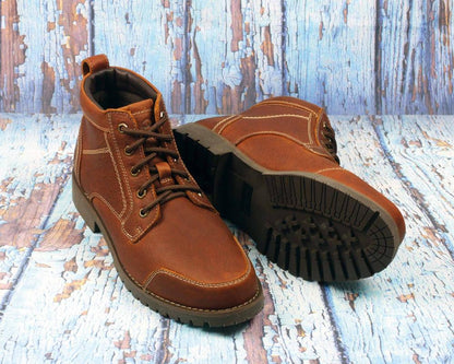 WOODSTOCK Mens Brown Lace-up Boot by Orca Bay