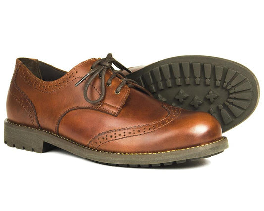 COUNTRY BROGUE Elk - Men's Brown Brogue Walking Shoes