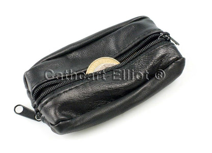 leather key and coin pouch