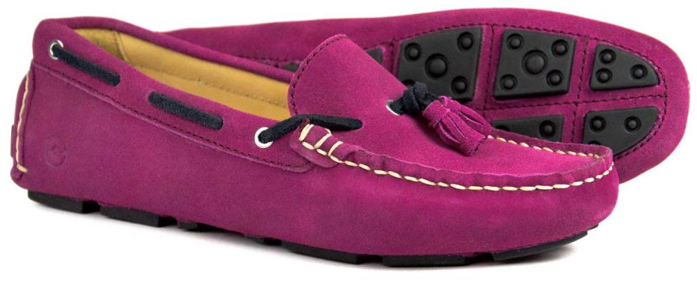 Orca Bay Sicily Blossom Pink Suede Ladies Tassel Loafer