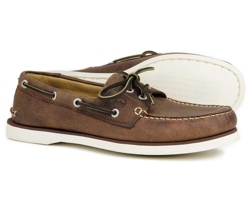 PORTLAND Mens Orca Bay Deck Shoes - Russet Brown