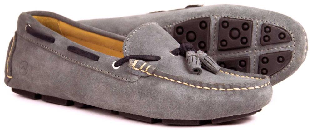 Orca Bay Sicily Grey Suede Ladies Tassel Loafer