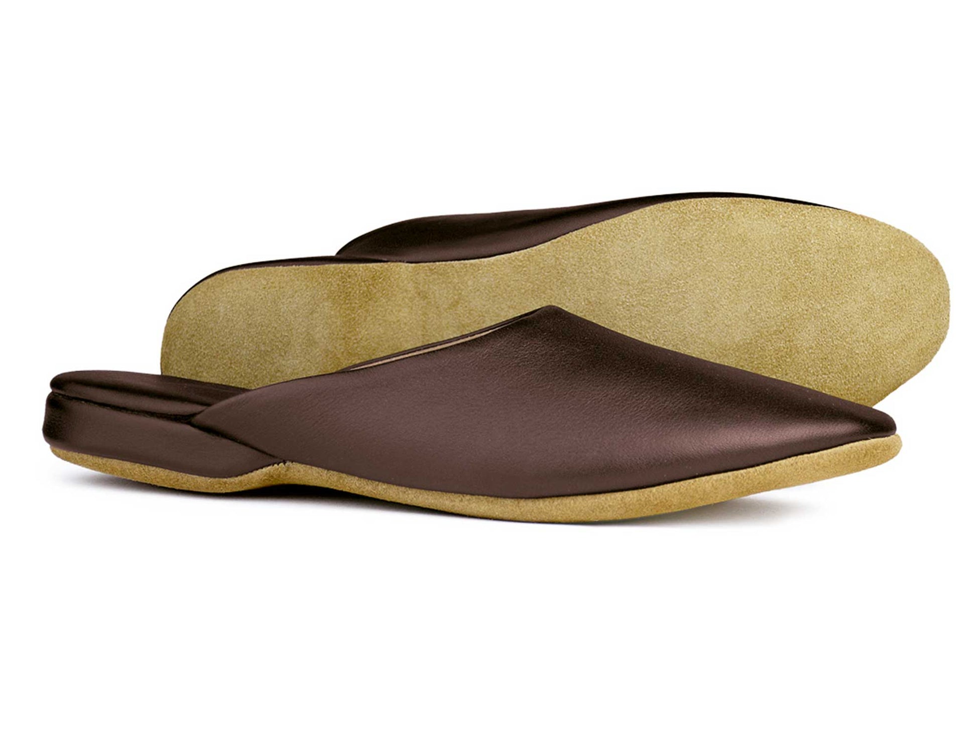 ALBERT Mens Wine Leather Slipper Mule by Orca Bay