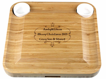 **SECOND** Personalised Large 33cm x 33cm Bamboo Cheeseboard Charcuterie Serving Platter