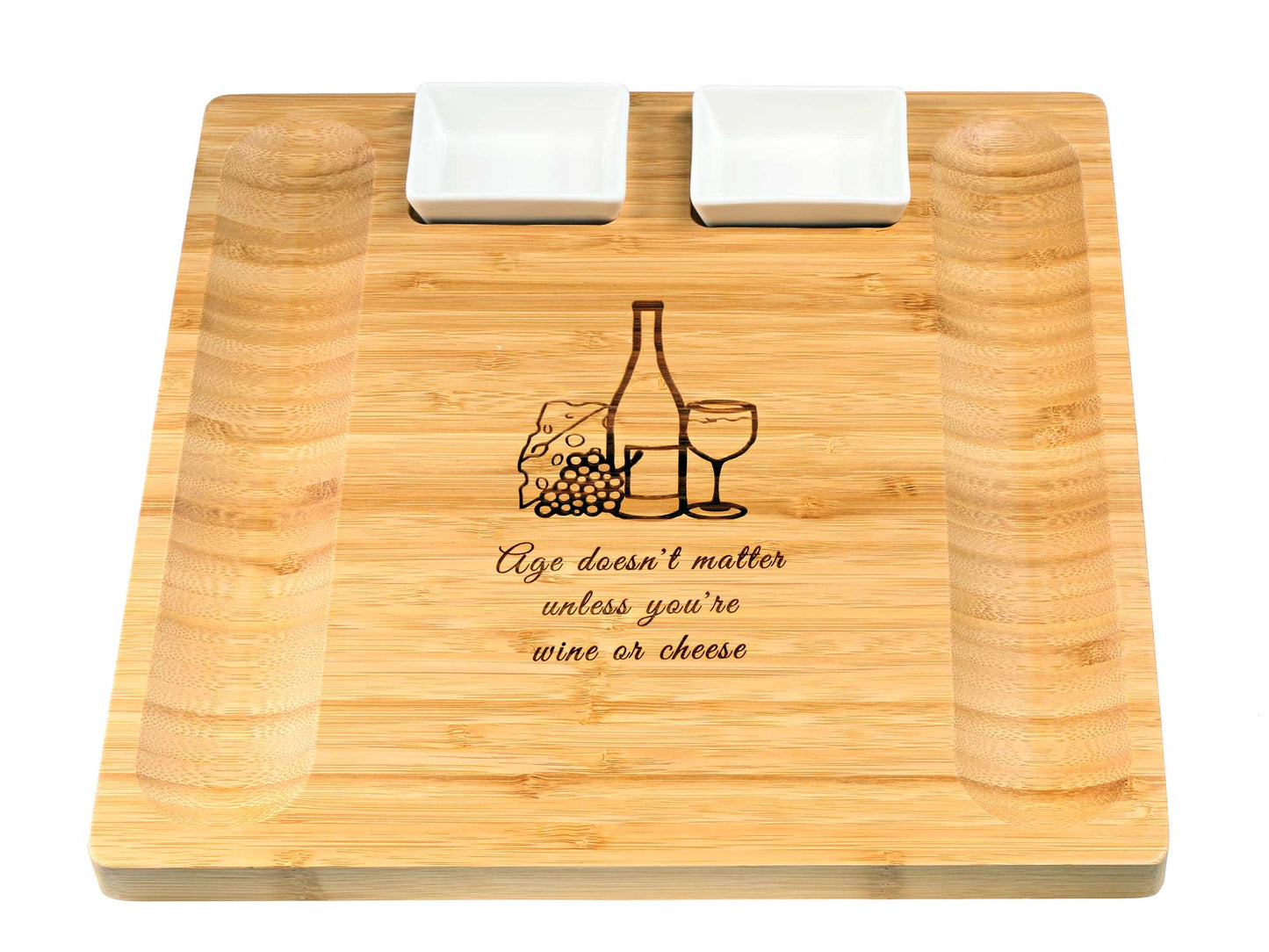 Engraved cheese board platter