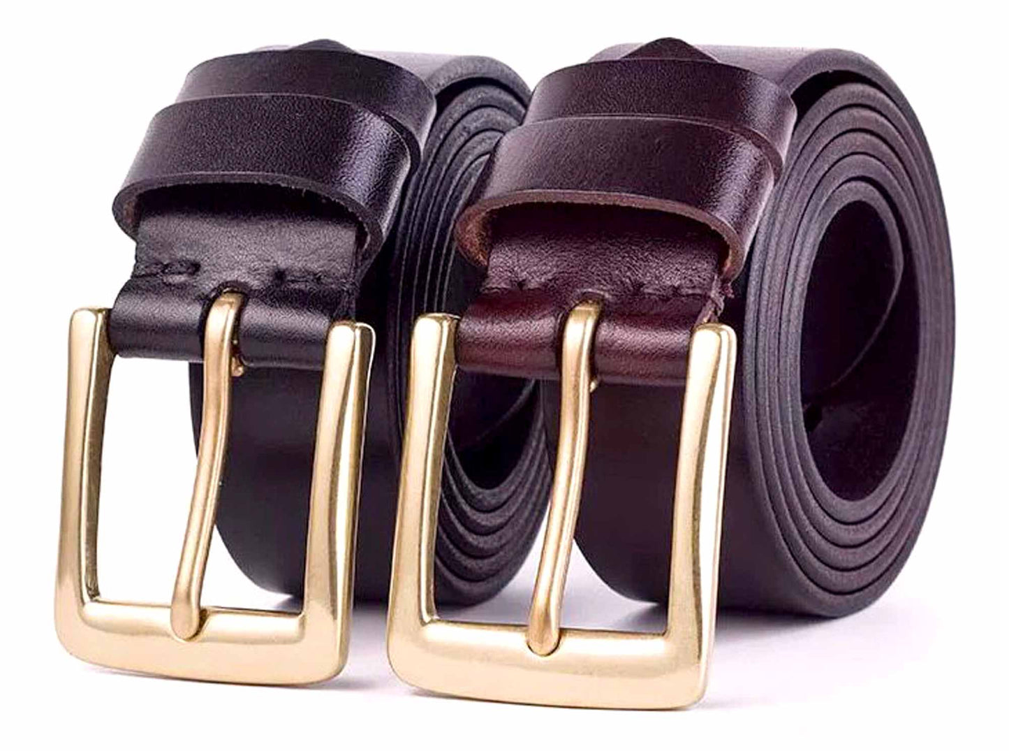 Mens Dark Brown Leather Belt