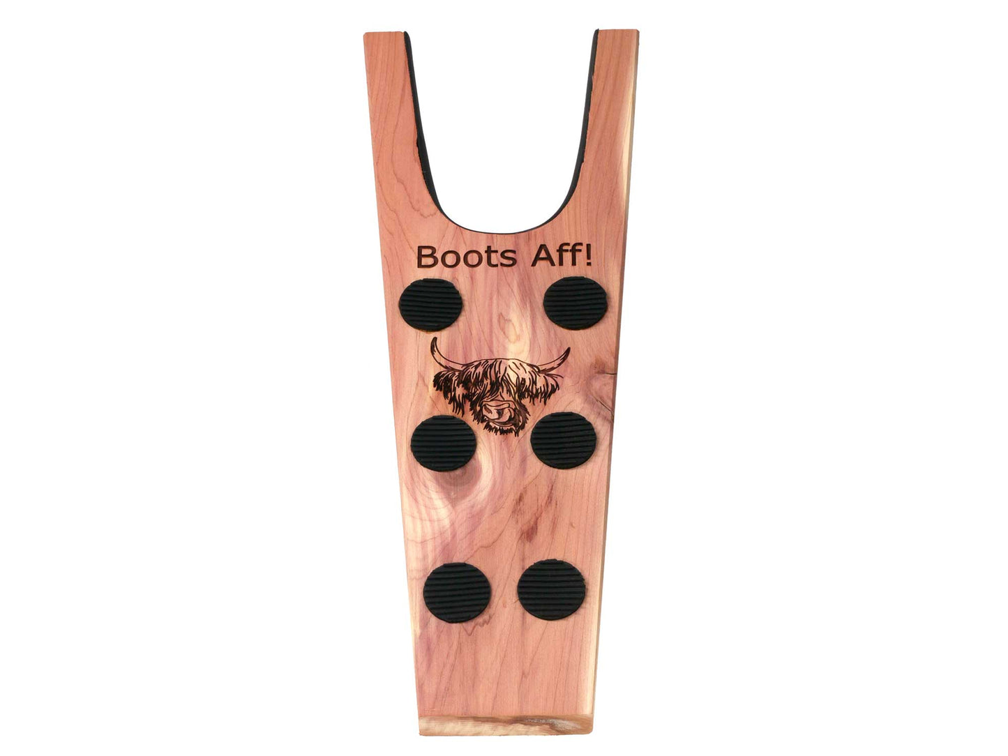 Personalised cedar wood boot jack 18mm thick