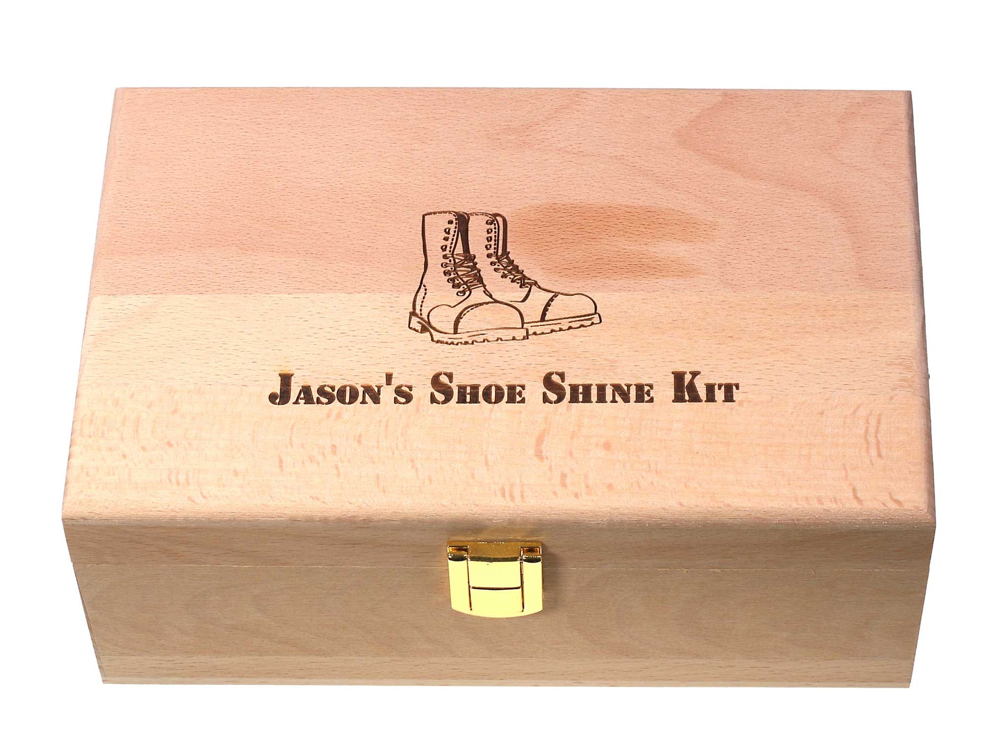 Engraved boot cleaning kit