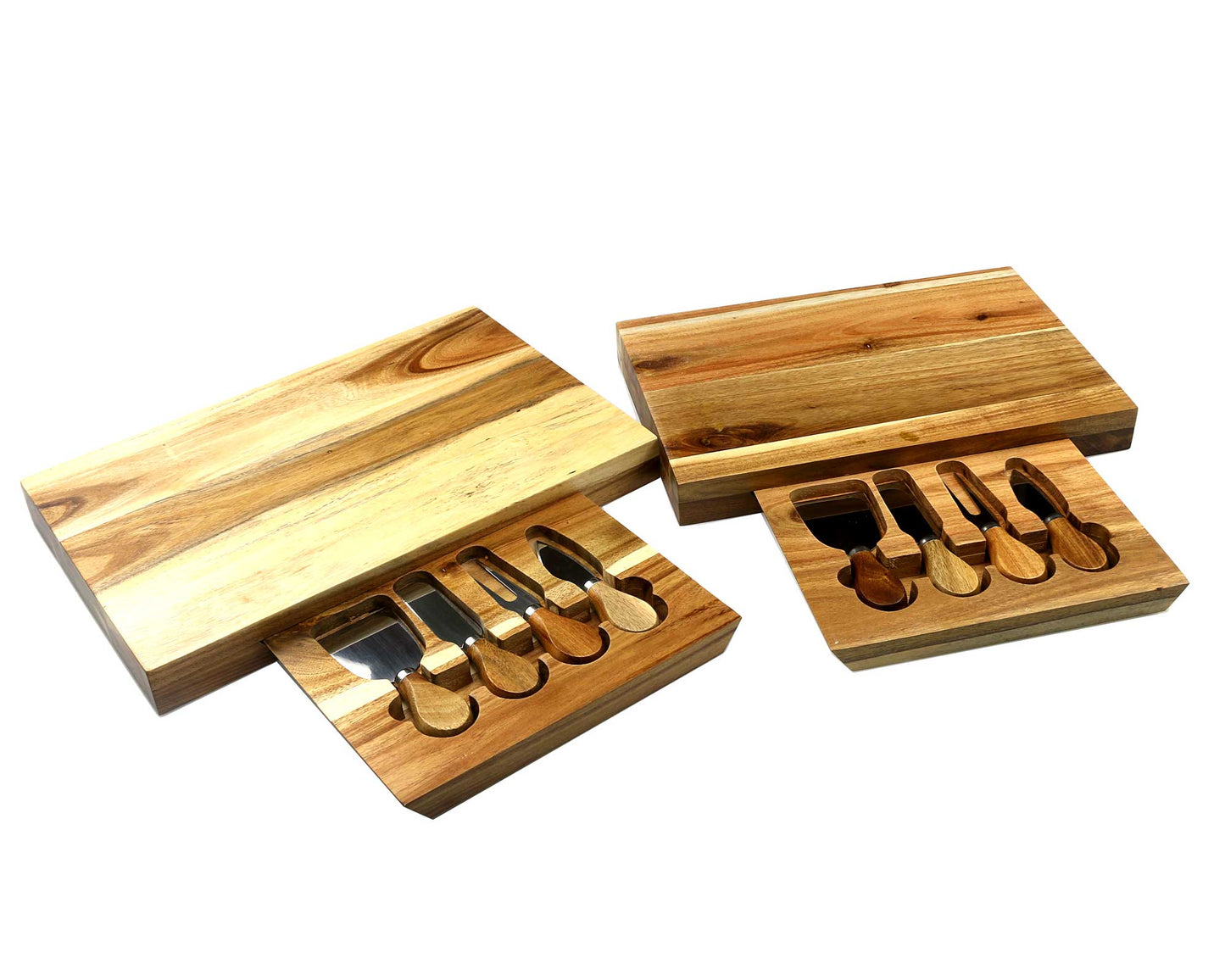 **SECOND** Personalisable Rustic Large Acacia Wood Cheese Board Set 36cm x 24cm