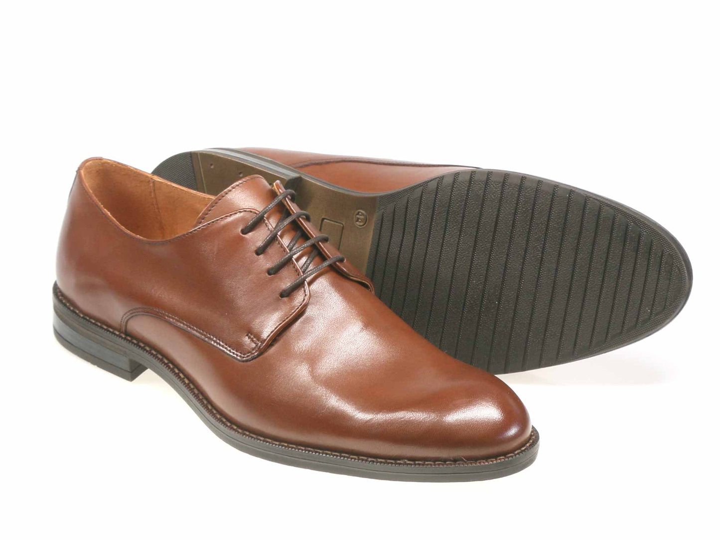 Mens Brown Calf Derby Shoe with Rubber sole Size 10