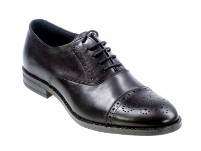 Mens Black Brogue Oxford Ahoes