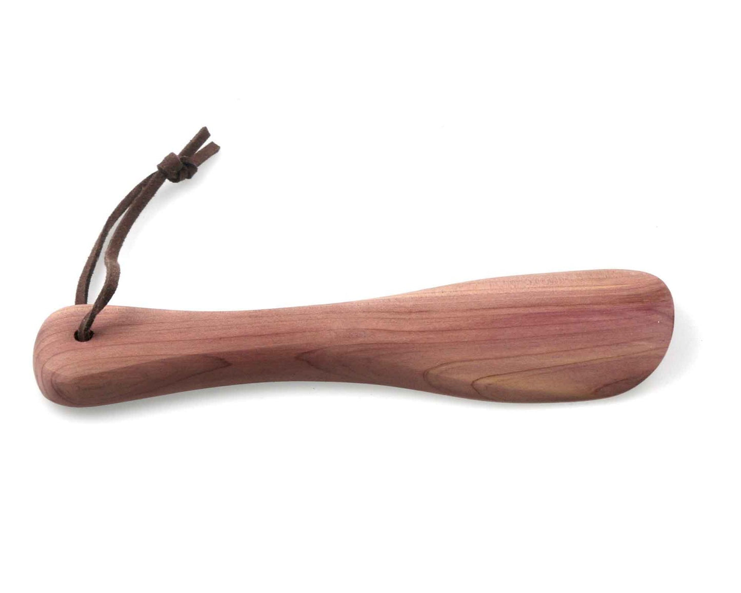 Personalised short pocket cedar wood shoe horn 16cm