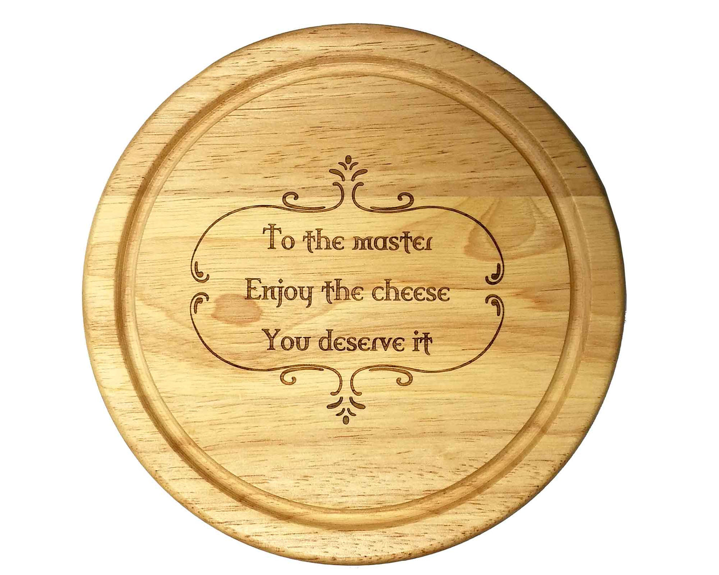 *SECONDS* Personalisable 19cm Round Cheeseboard Gift Set with tools