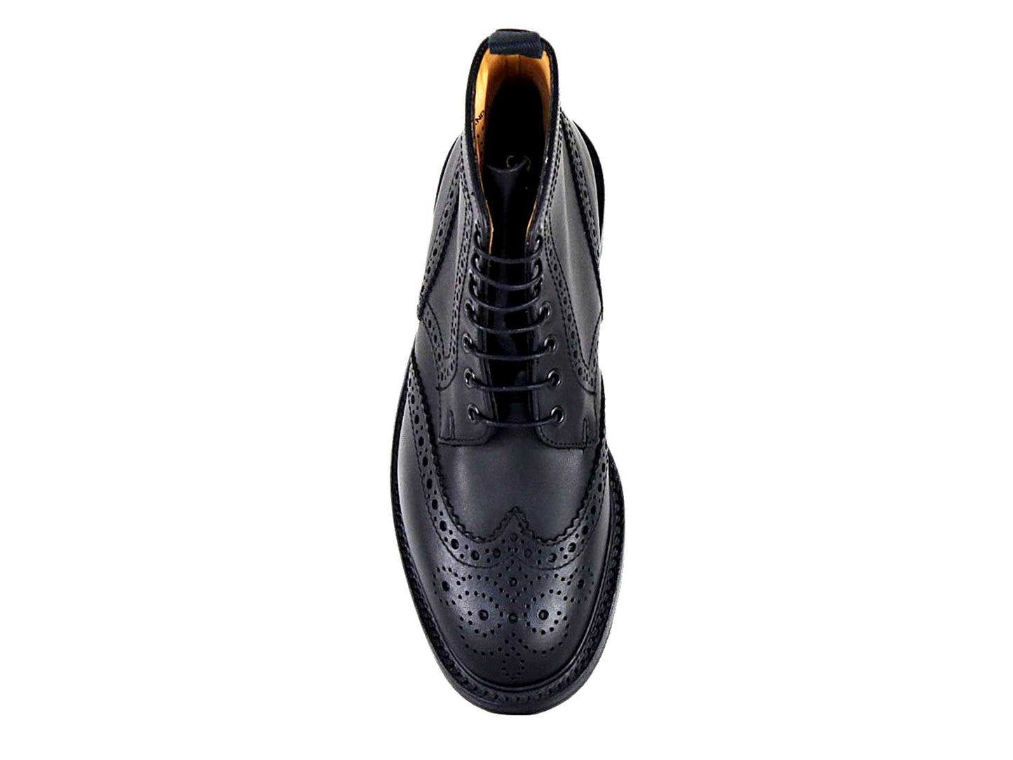 Cheltenham Black Leather Brogue Boot