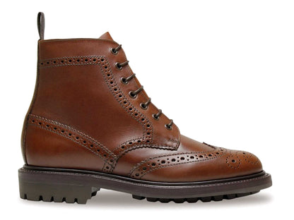 Mens Brown Leather Brogue Boot CHELTENHAM