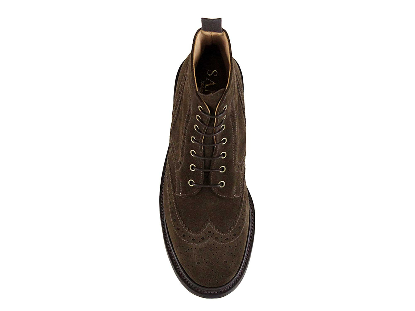 Mens Chocolate Brown Suede Brogue Boot CHELTENHAM