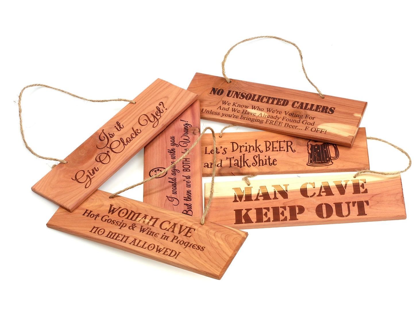 Door Hanger /plaque Your Design engraved on cedar wood  20x6 cm