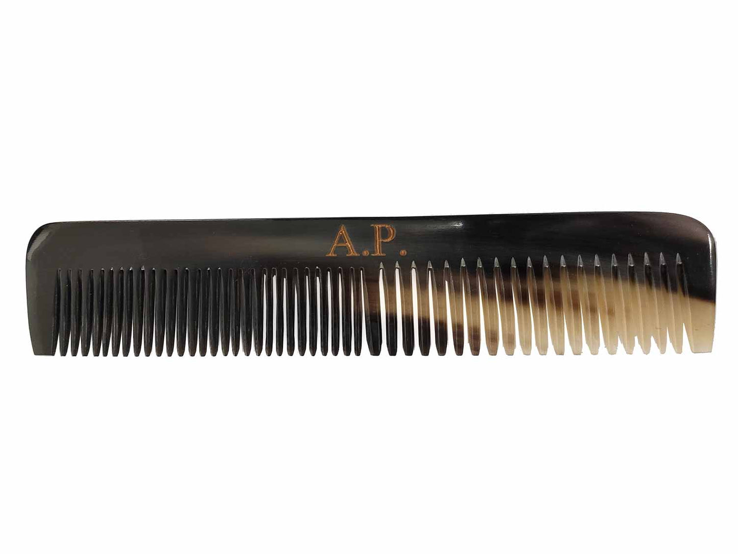 Personalised multi-coloured handmade real horn comb 6 inches