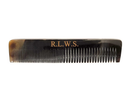 engraved horn comb