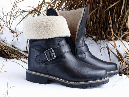 CONISTON - Ladies Black Fleece Lined Winter boot