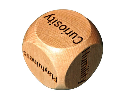 50mm Beech Wood Dice - personalised decision dice - make your own game