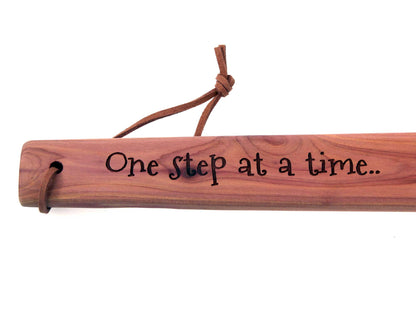 Personalised 60cm extra long cedar wood shoe horn