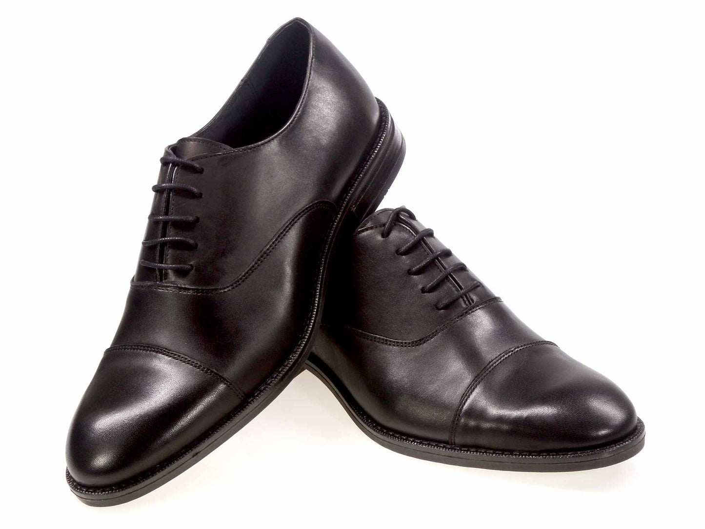 FALMOUTH Mens Black Calf Oxford Shoes