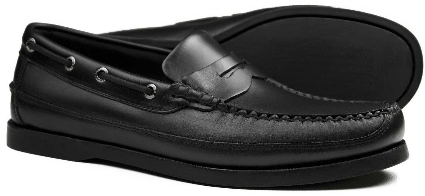 FRIPP Black leather Slip-on Loafer (Crew shoes) by Orca Bay