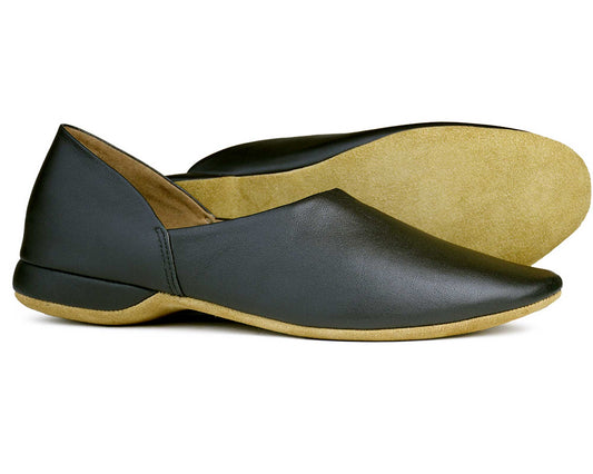 Soft Sole Black Leather slippers