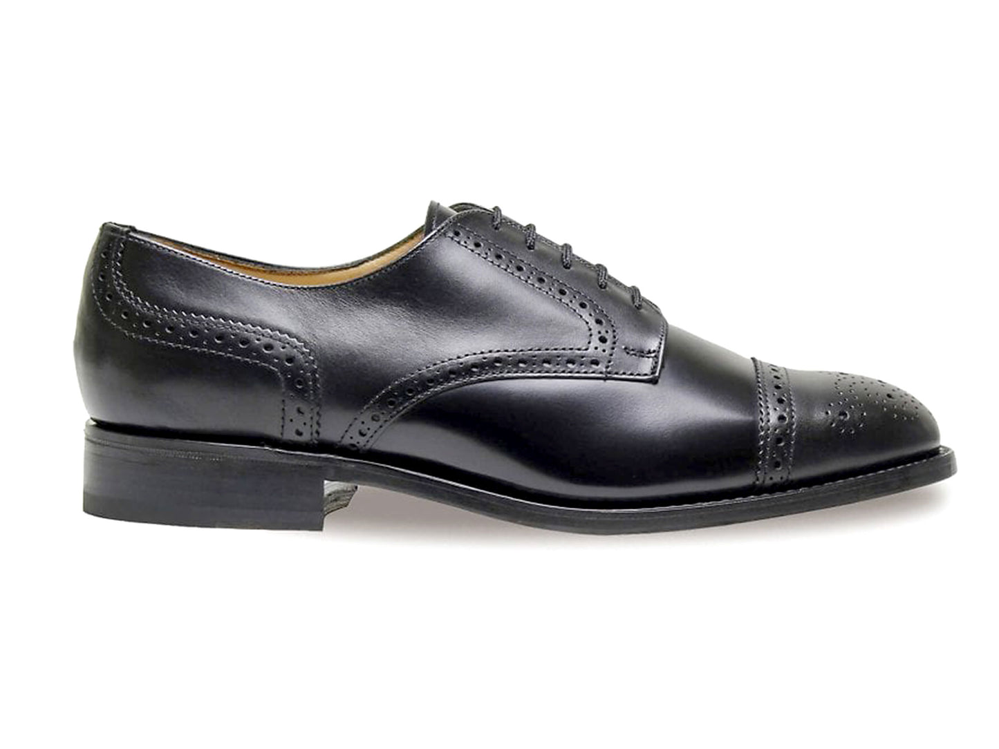 Mens Extra Wide Black Brogue