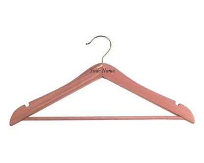 Sturdy 45cm cedar wood shirt and dress coat hanger