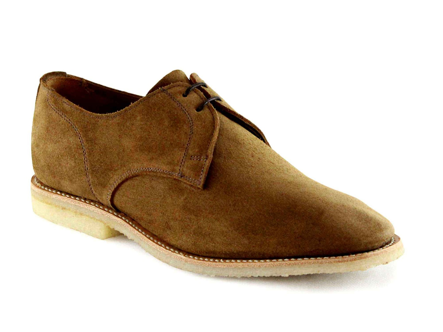 Mens Smart Casual Tan Suede Shoe