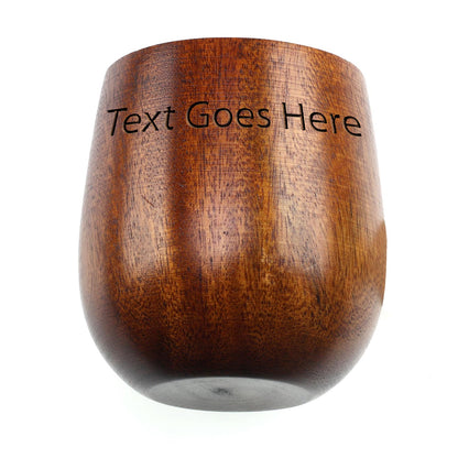 Engraved jujube wood cup