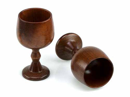 One Personalised Jujube Wood Wine Goblet