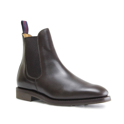 Mens Brown Leather Chelsea Boots With rubber sole