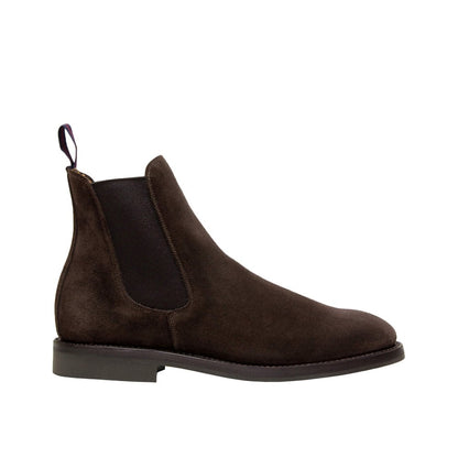 Mens Pinner Dark Brown Suede Chelsea Boot LIAM by SANDERS