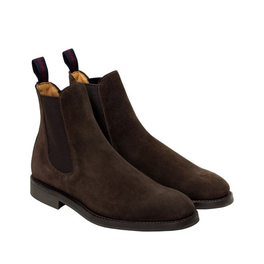 Liam Pinner Brown suede Boot For Men