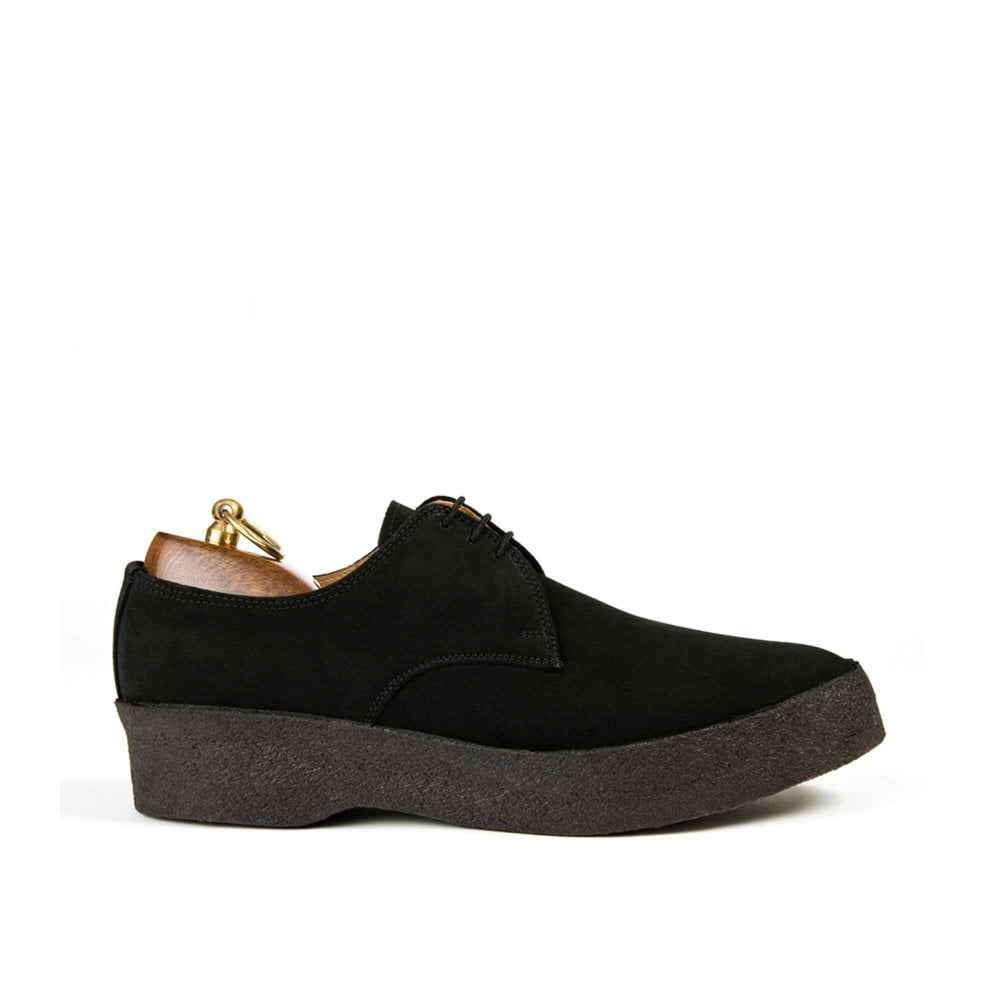 Mens Black Suede Lo Top Shoes