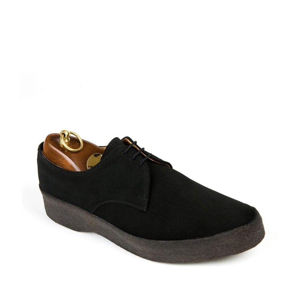 Mens Black Suede Lo Top Shoes