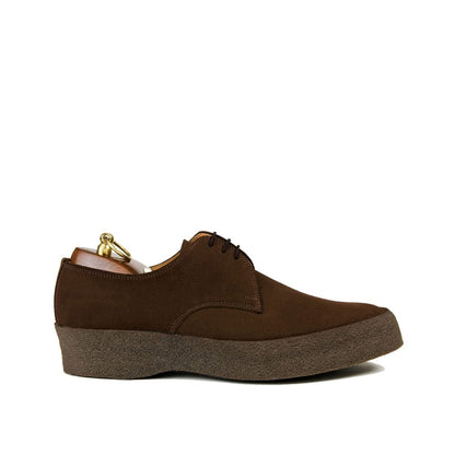 Mens Chocolate Brown Suede Lo Top Shoes