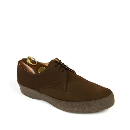 Mens Chocolate Brown Suede Lo Top Shoes