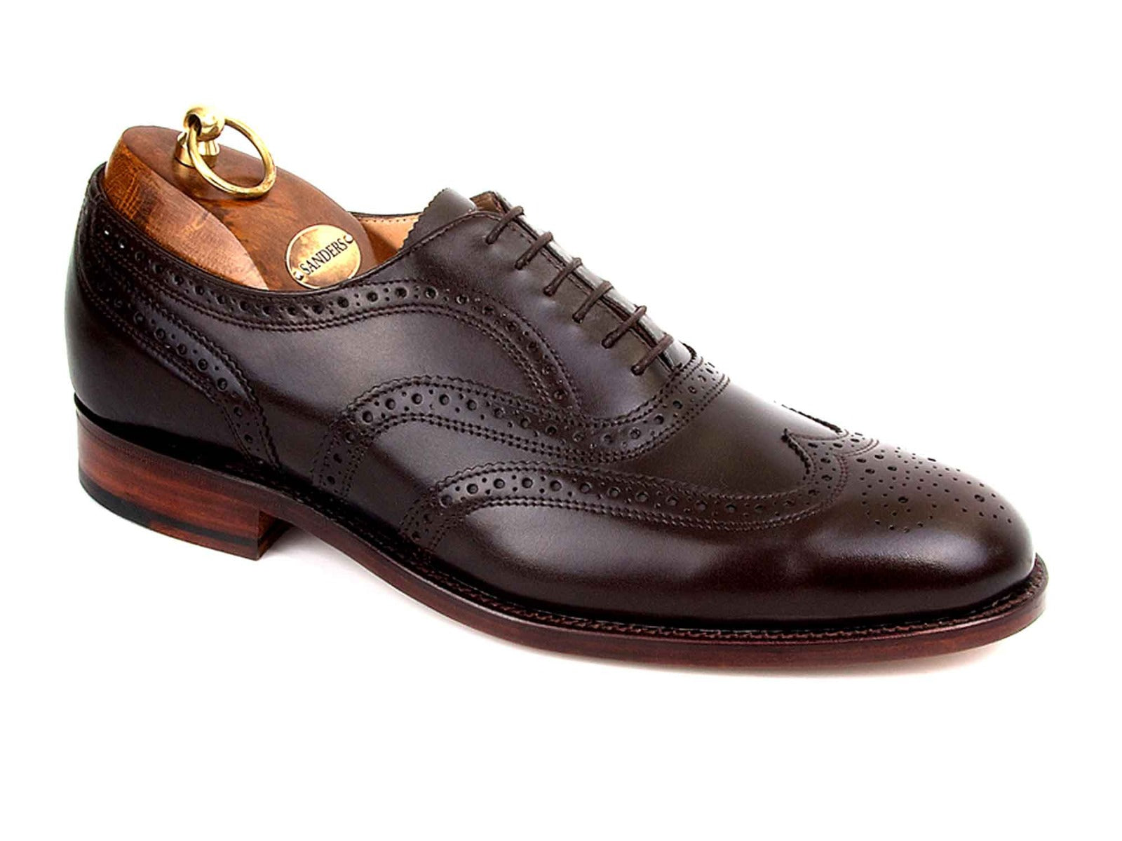 Mens dark brown brogue shoes