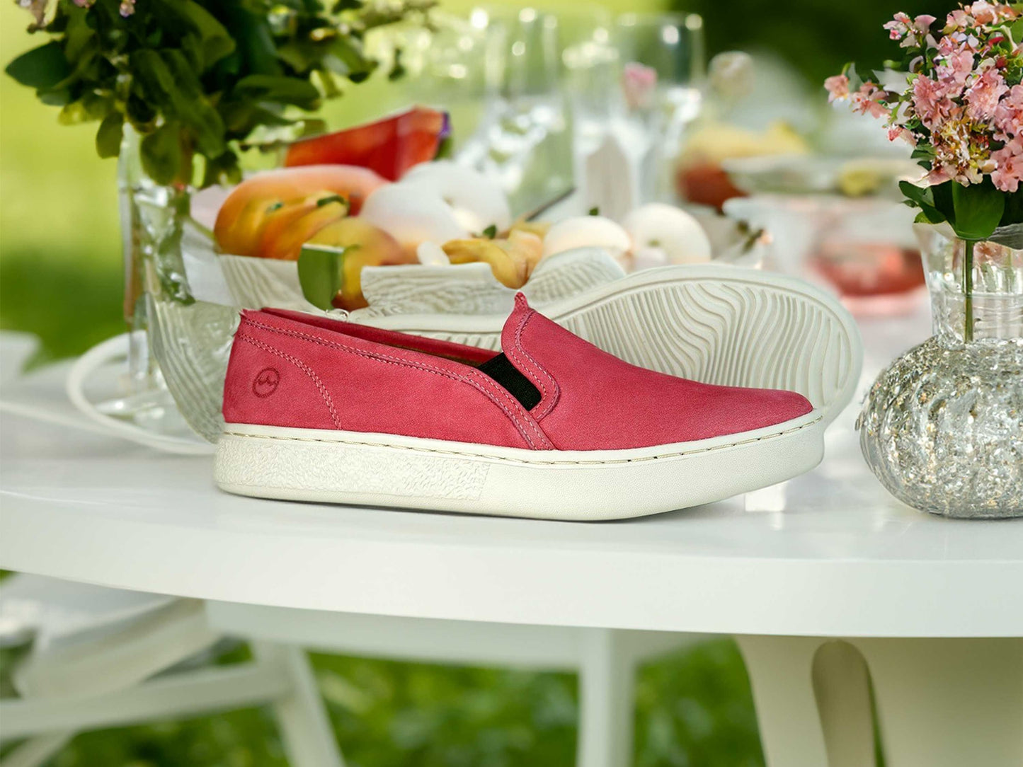 MARYLEBONE Ladies Raspberry Pink Summer Slip-on Loafers by Orca Bay